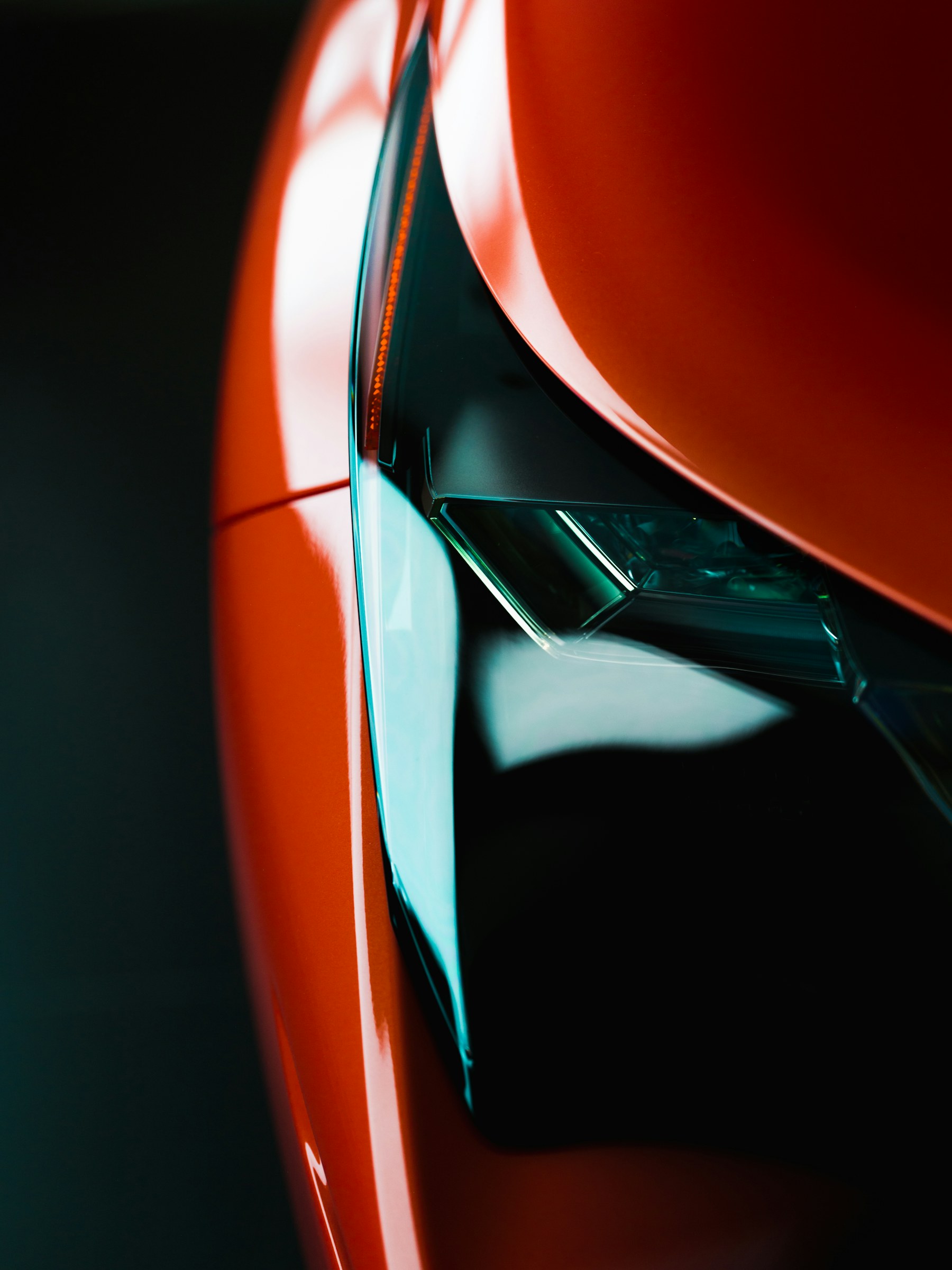 Sculptural detail of a premium car